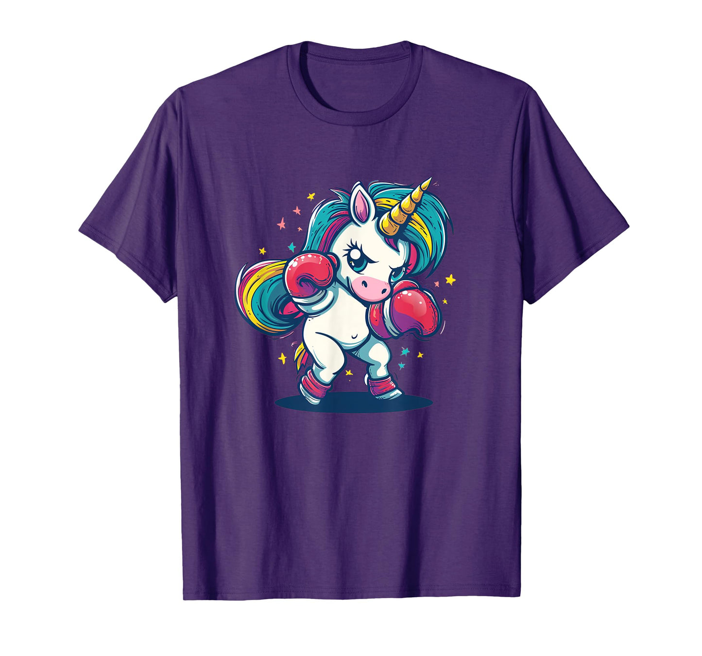 Cute girly unicorn with boxing gloves T-Shirt