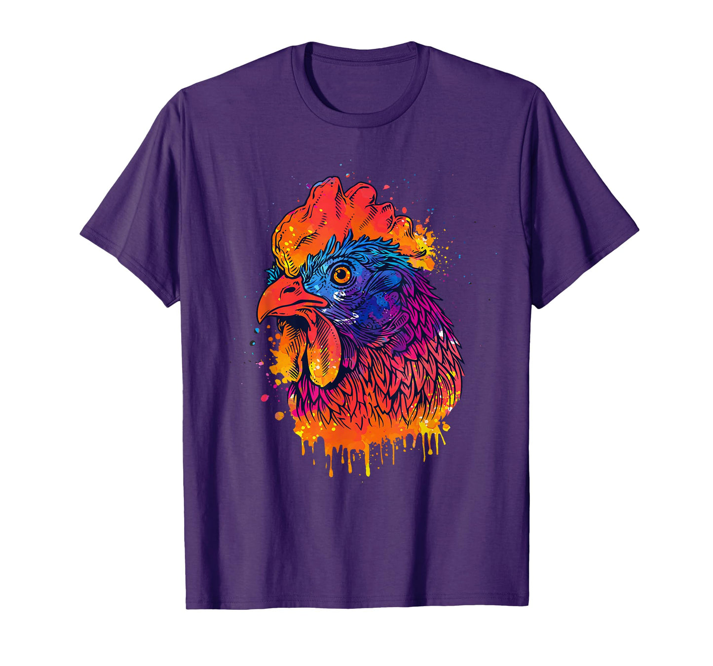 Funny Chicken Art For Men Women Chicken Lover Hen Farmer T-Shirt