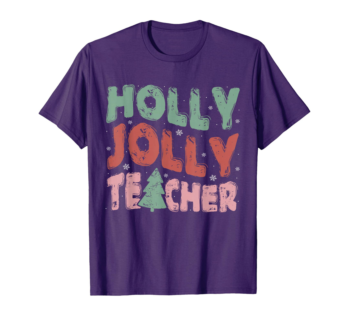 Merry Christmas 2024 Teacher Holiday Women Outfits Jolly Holly Teacher Christmas Tree Xmas Holiday Teaching T-Shirt - Black, Small, Short Sleeve, Unisex, Women, Holiday Teacher T-Shirts, T-Shirt