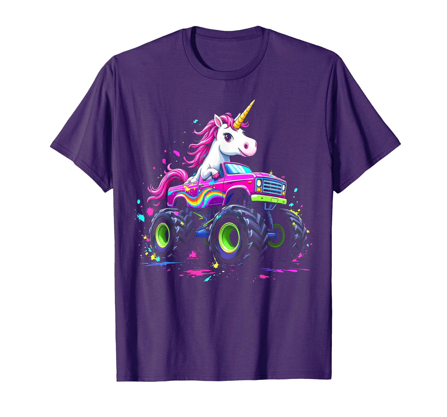 Monster Truck Unicorn Birthday Party Monster Truck Girl T-Shirt