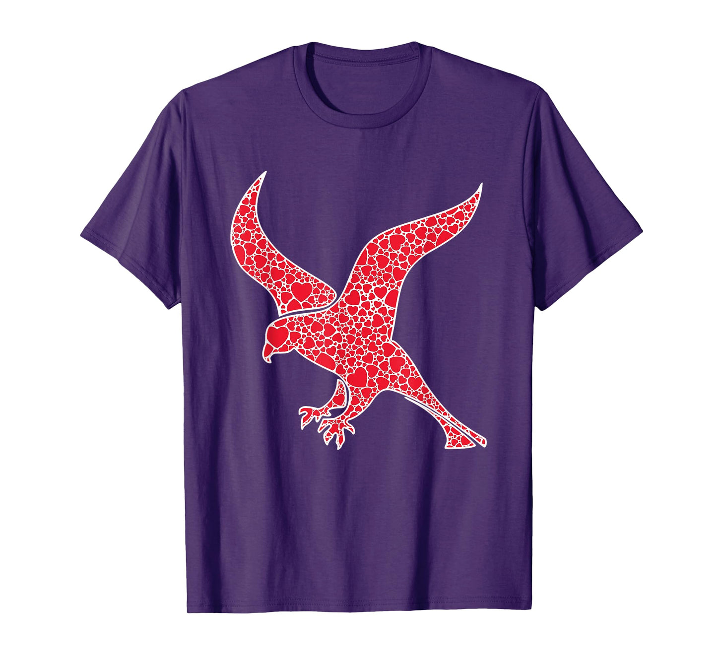 Falcon Hearts Valentine's Day Hawk Bird Lover Girl Gift T-Shirt