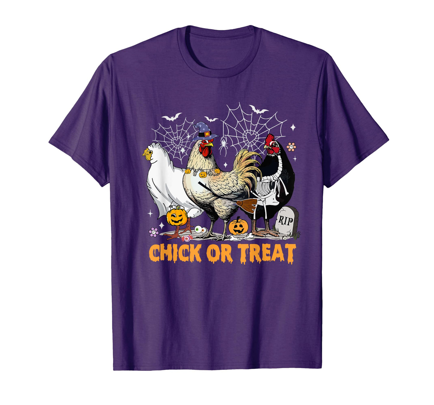 Funny Chicken Halloween Costume Spooky Season Chickens Witch T-Shirt