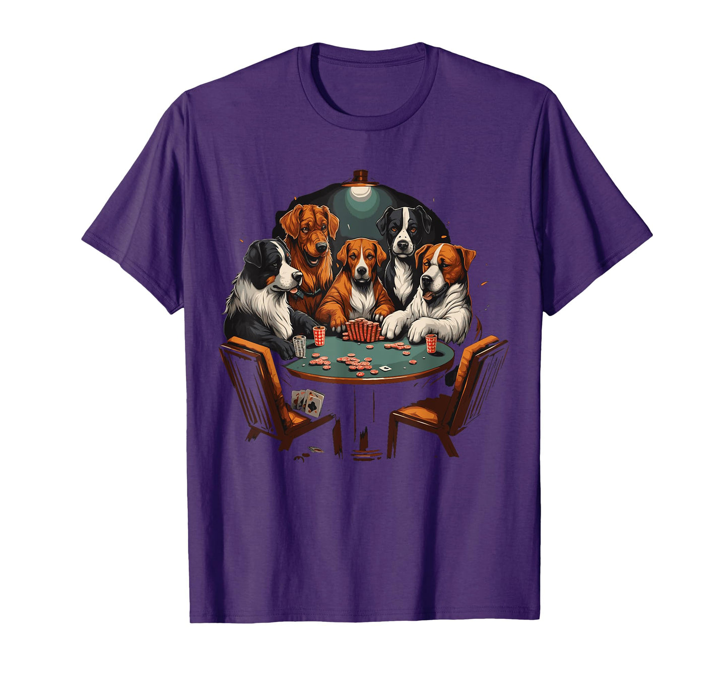 Dogs Playing Poker Cards Dog Casino Player Gambling T-Shirt for Men Women