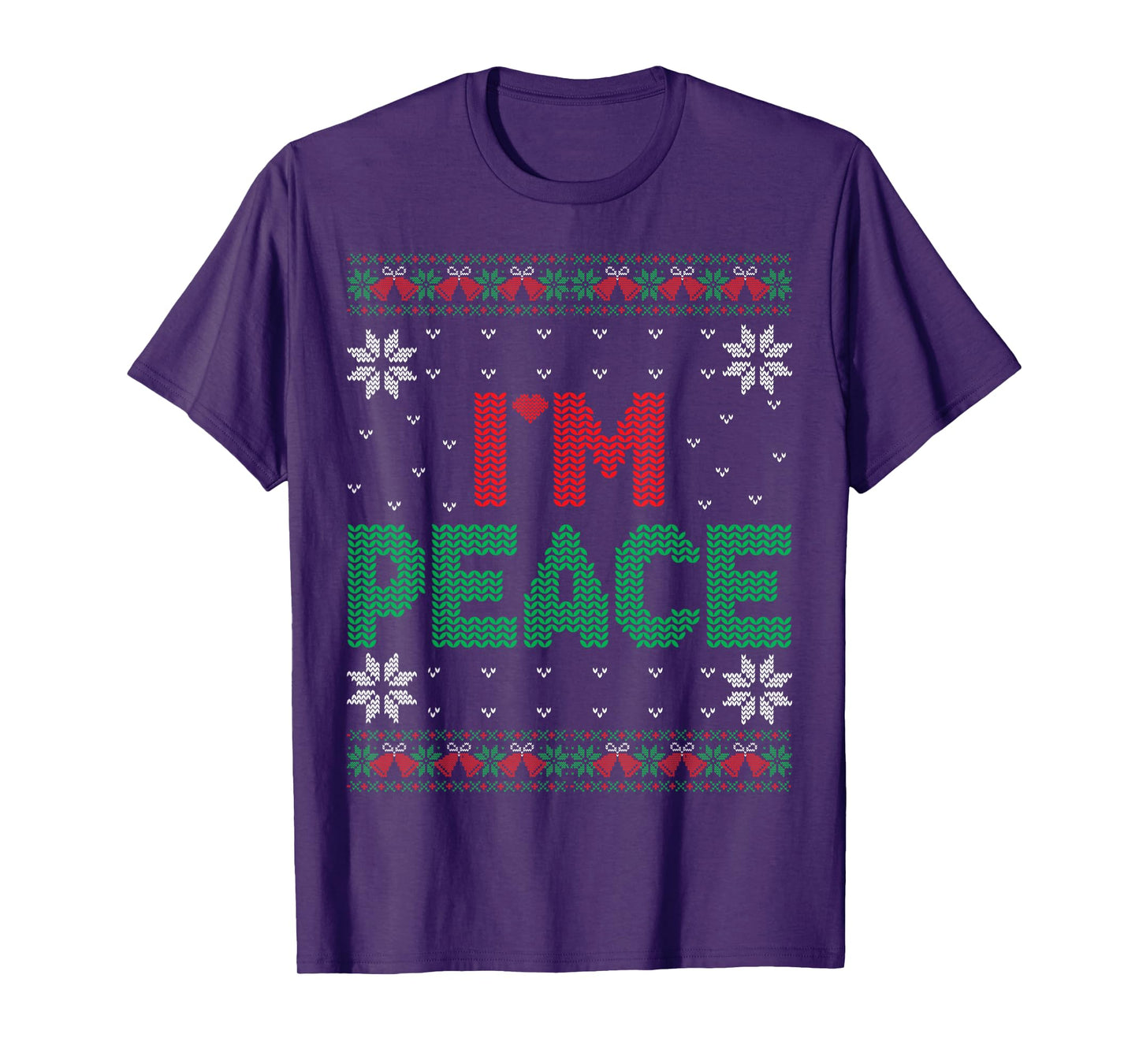 I Come In Peace I'm Peace Matching Ugly Christmas Sweater T-Shirt