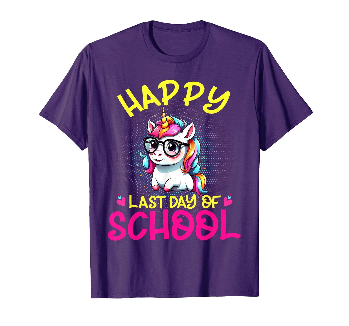 Happy Last Day Of School Teacher Student Graduation Unicorn T-Shirt