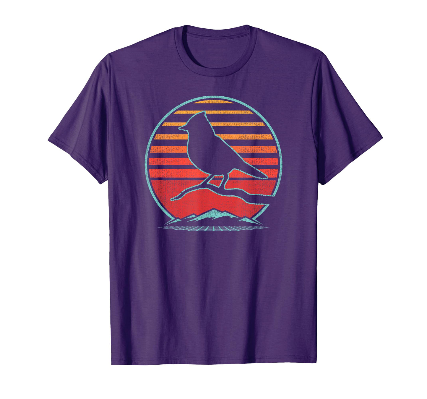 Titmouse Bird Retro Vintage 80s Style Birding Gift T-Shirt