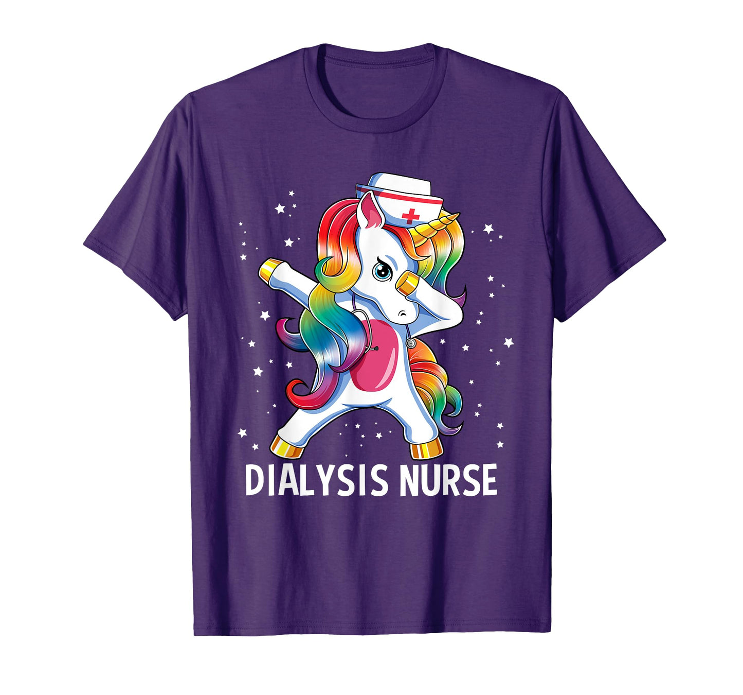 Dabbing Unicorn Funny Dialysis Nurse T-Shirt
