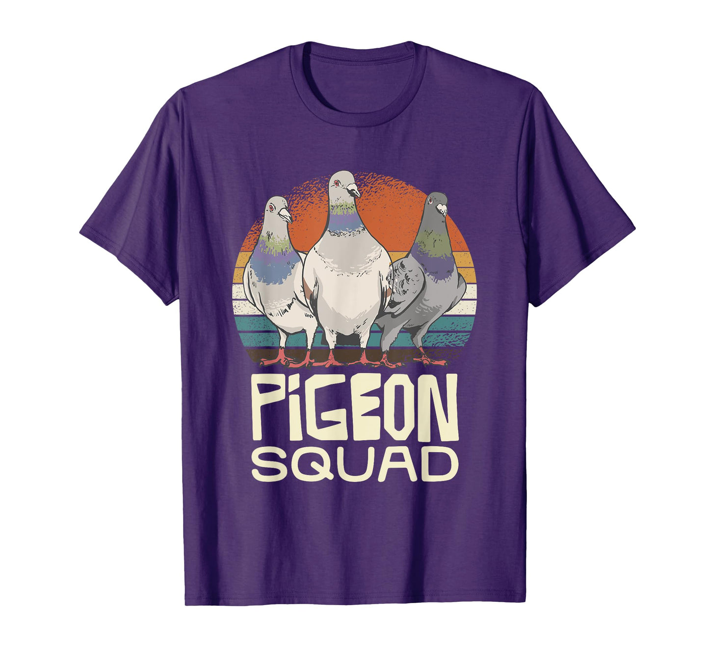 Pigeon Squad Retro Birds Unite Vibes T-Shirt