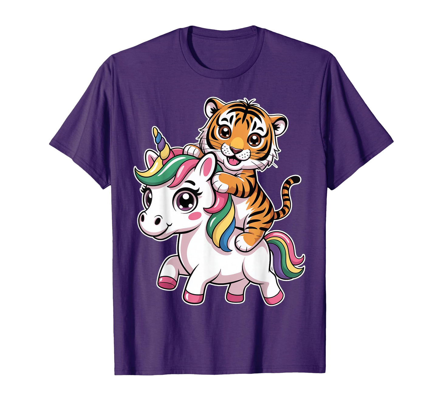 Cute Unicorn With Tiger Friend T-Shirt