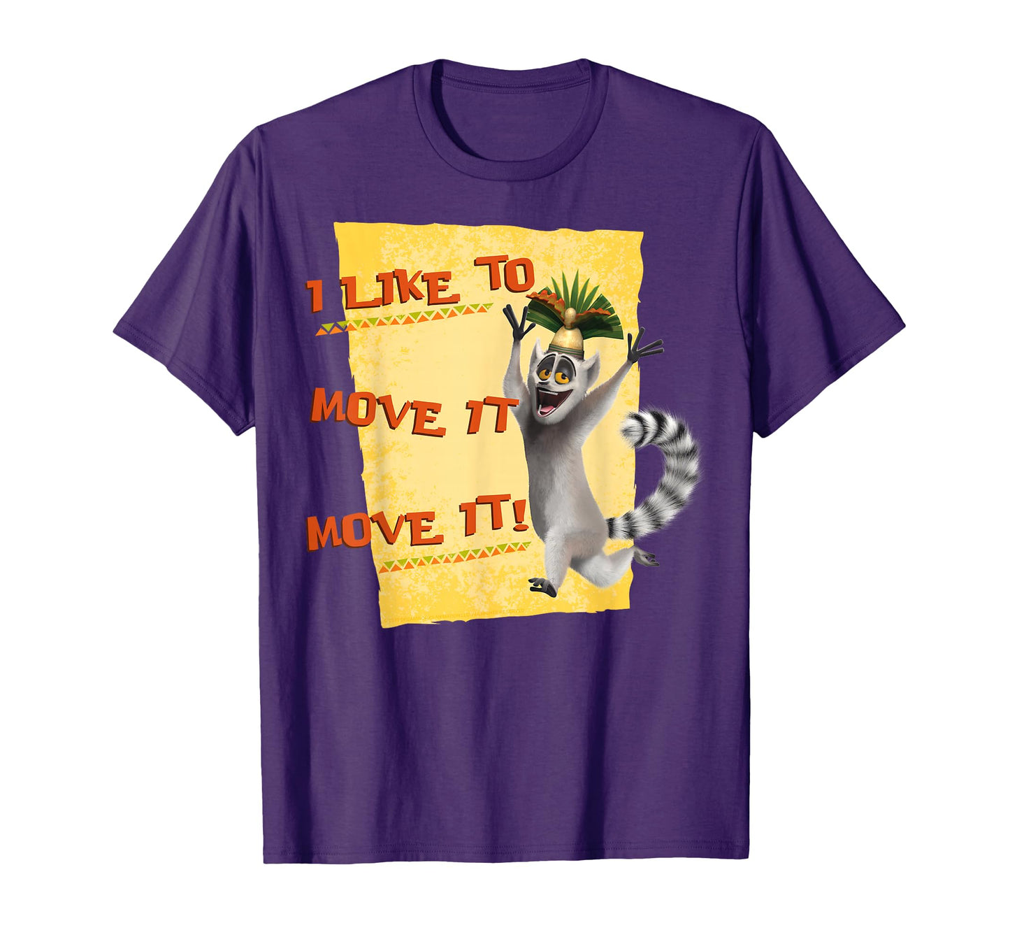 Madagascar Julien Move It Text Poster T-Shirt