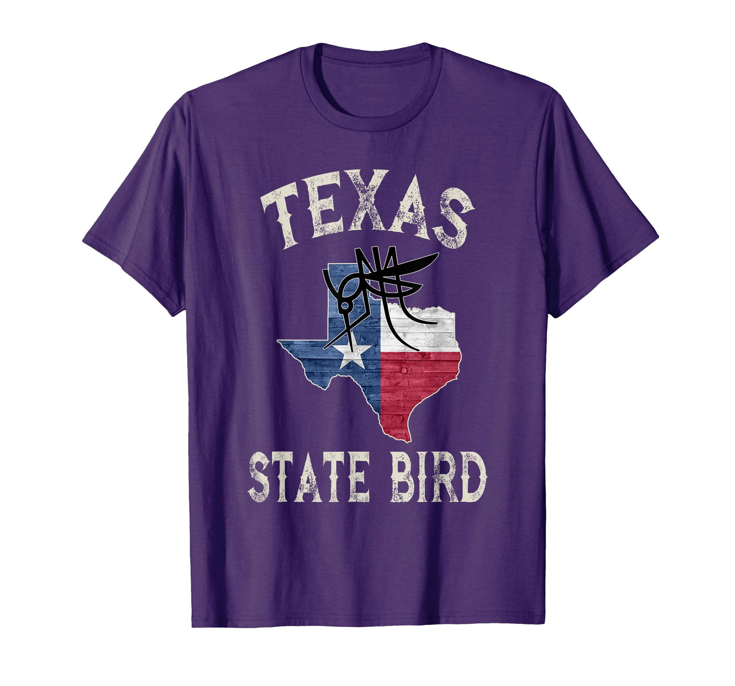 Texas State Bird Mosquito Flag T-Shirt