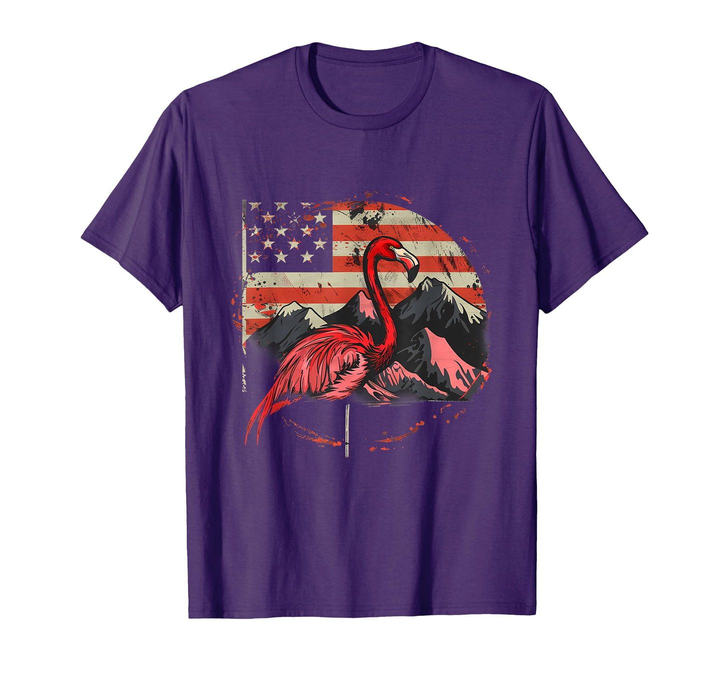 4th Of July American Flag Flamingo Fourth Of July USA T-Shirt