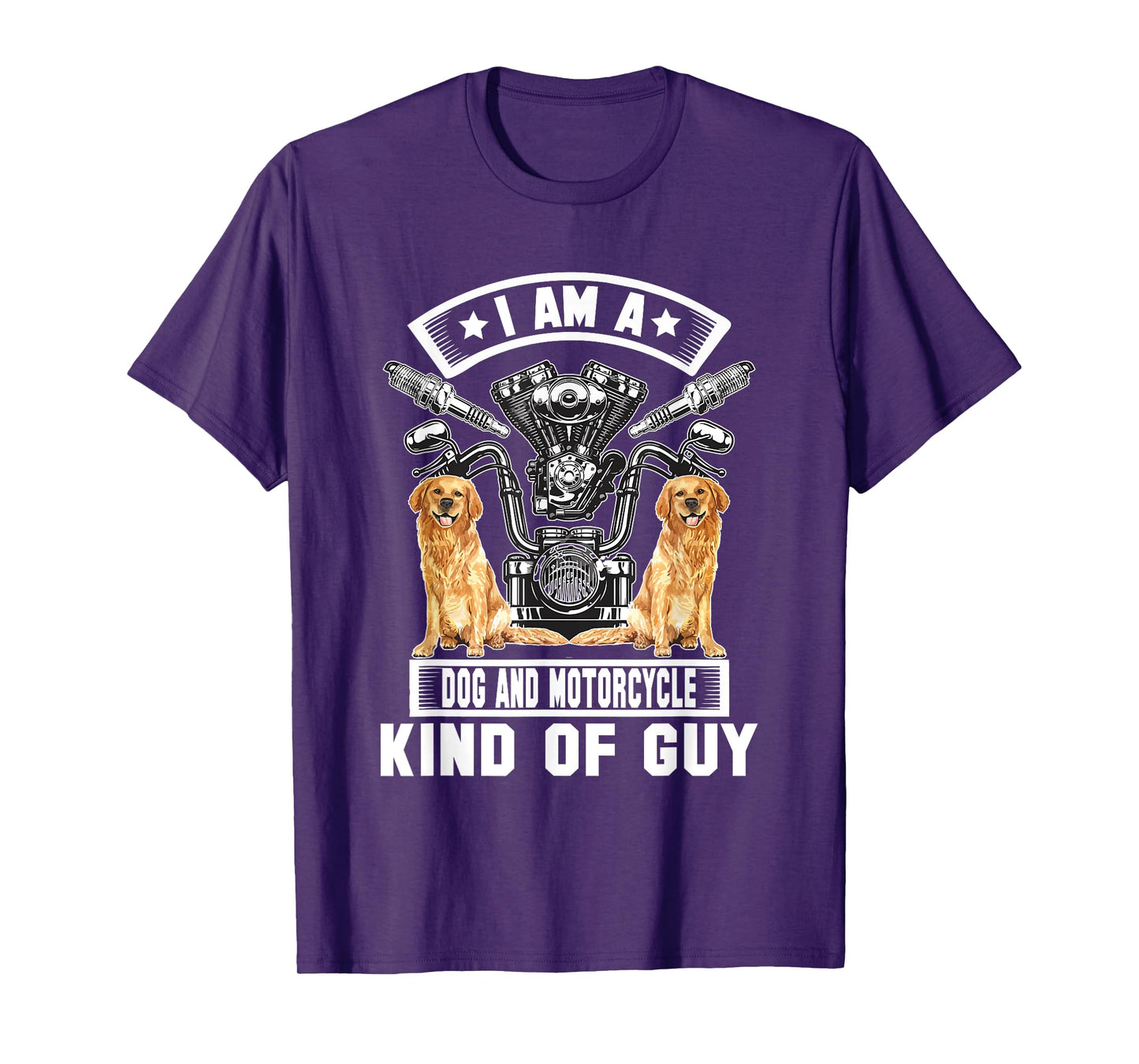 Motorcycle And Dog Tshirt Bike Riding Dad Biker Labrador Men Women T-Shirt