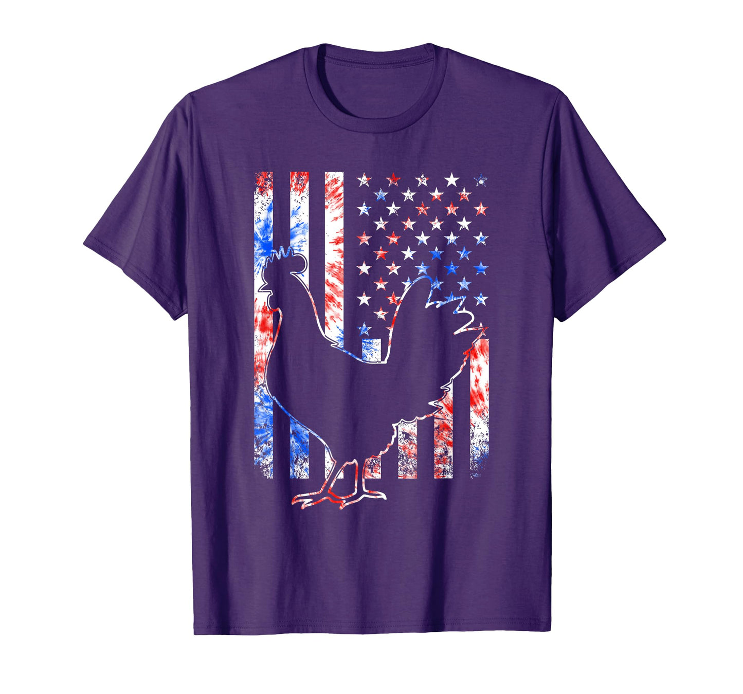 Chicken US American Flag Patriotic Chicken Lover 4th of July T-Shirt