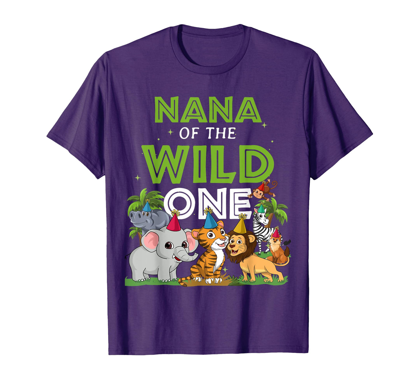 Nana of the Wild One Zoo Birthday Safari Jungle Animal T-Shirt