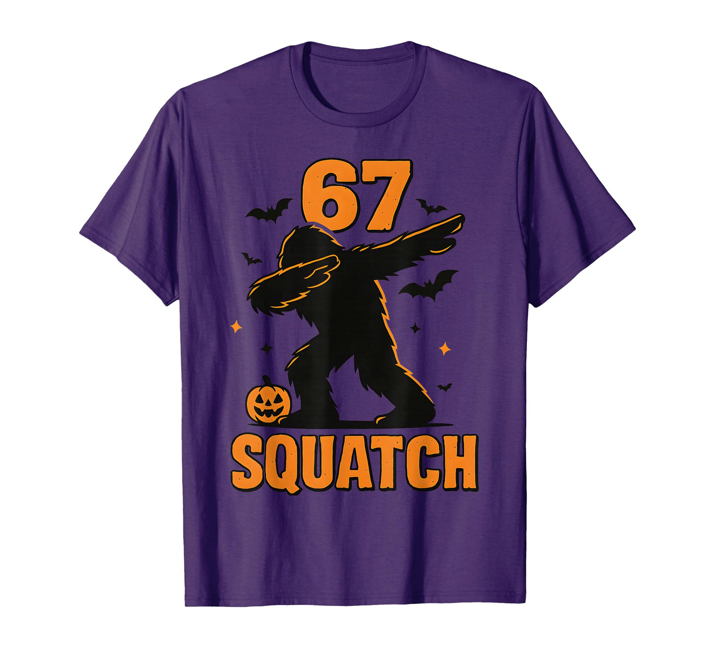 67 Halloween Bigfoot Six Seven Sasquatch Brainrot Meme Boys T-Shirt
