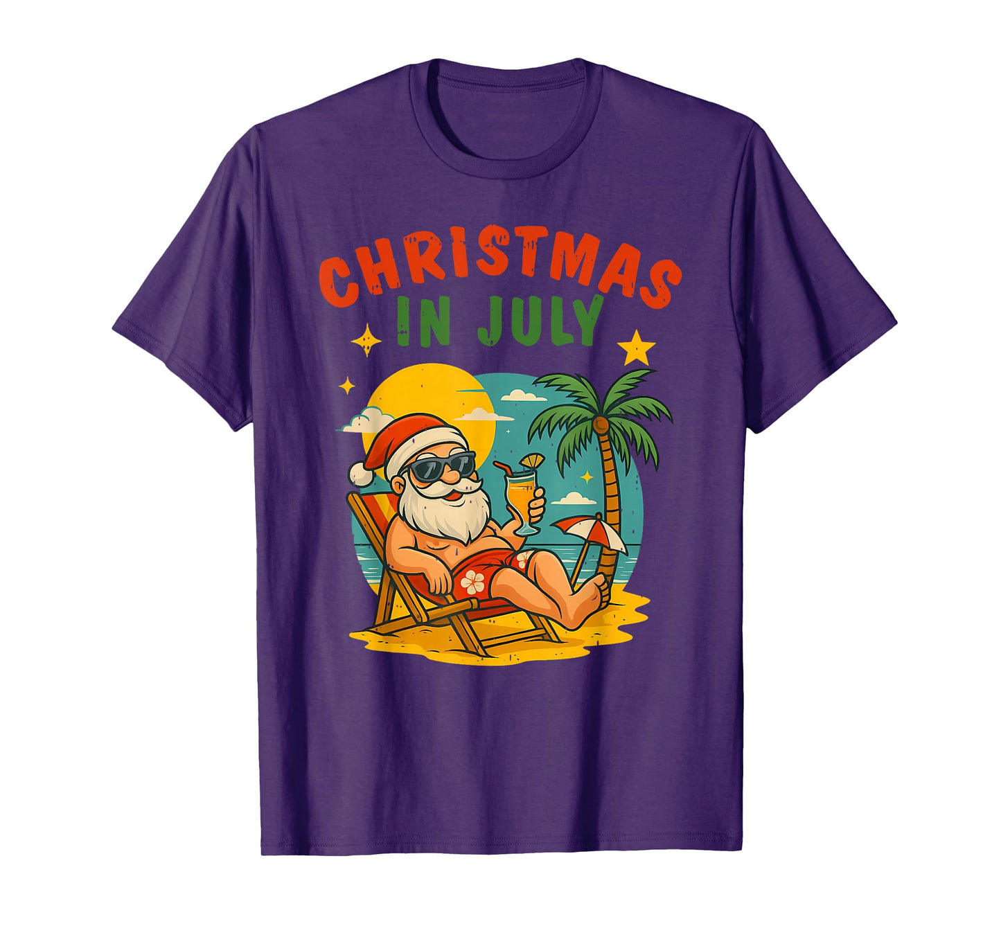 Xmas In July Santa Summer Christmas In July Beach Boys Girls T-Shirt