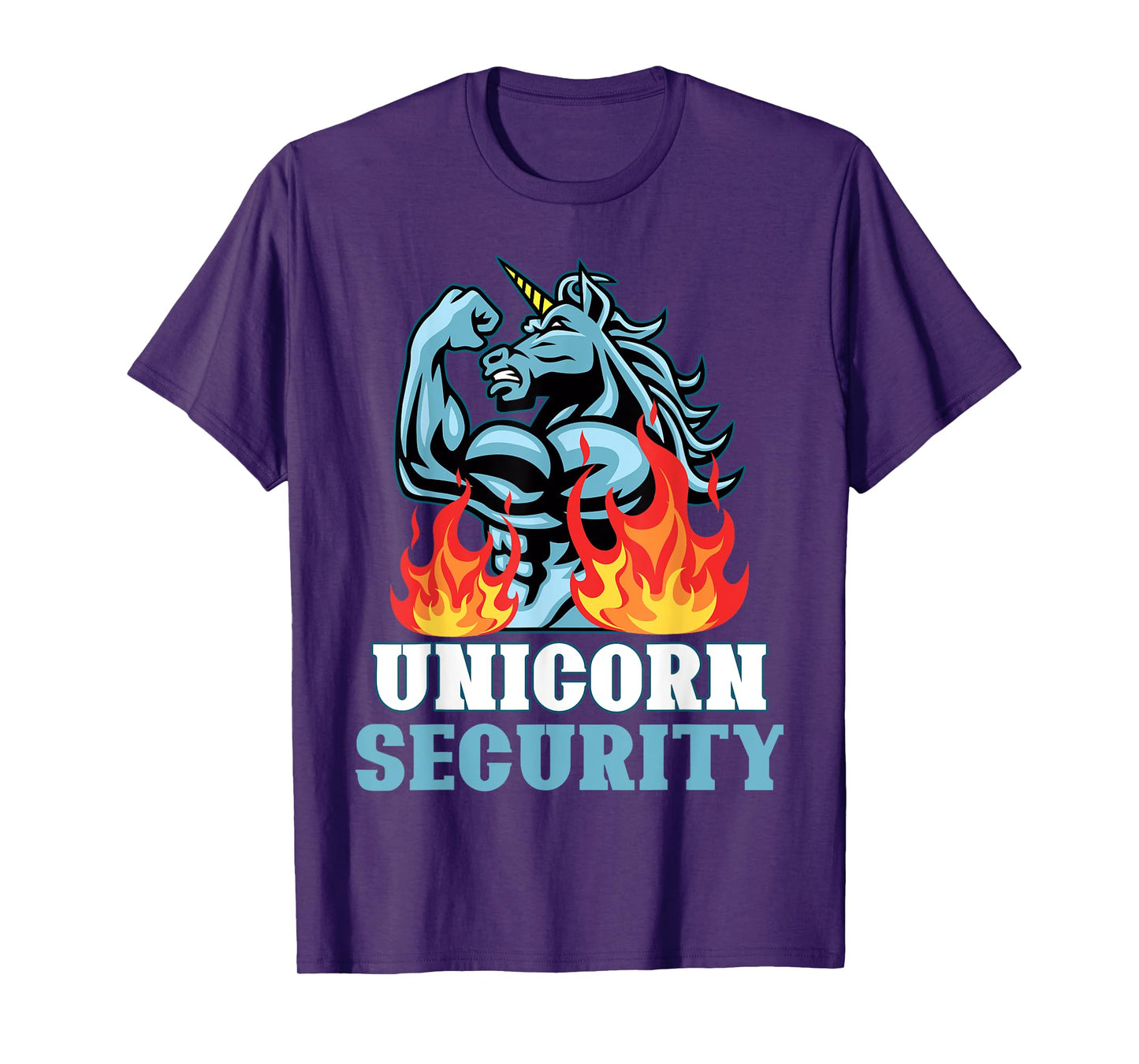 Unicorn Security Funny Unicorns Rainbow Lover Graphic T-Shirt