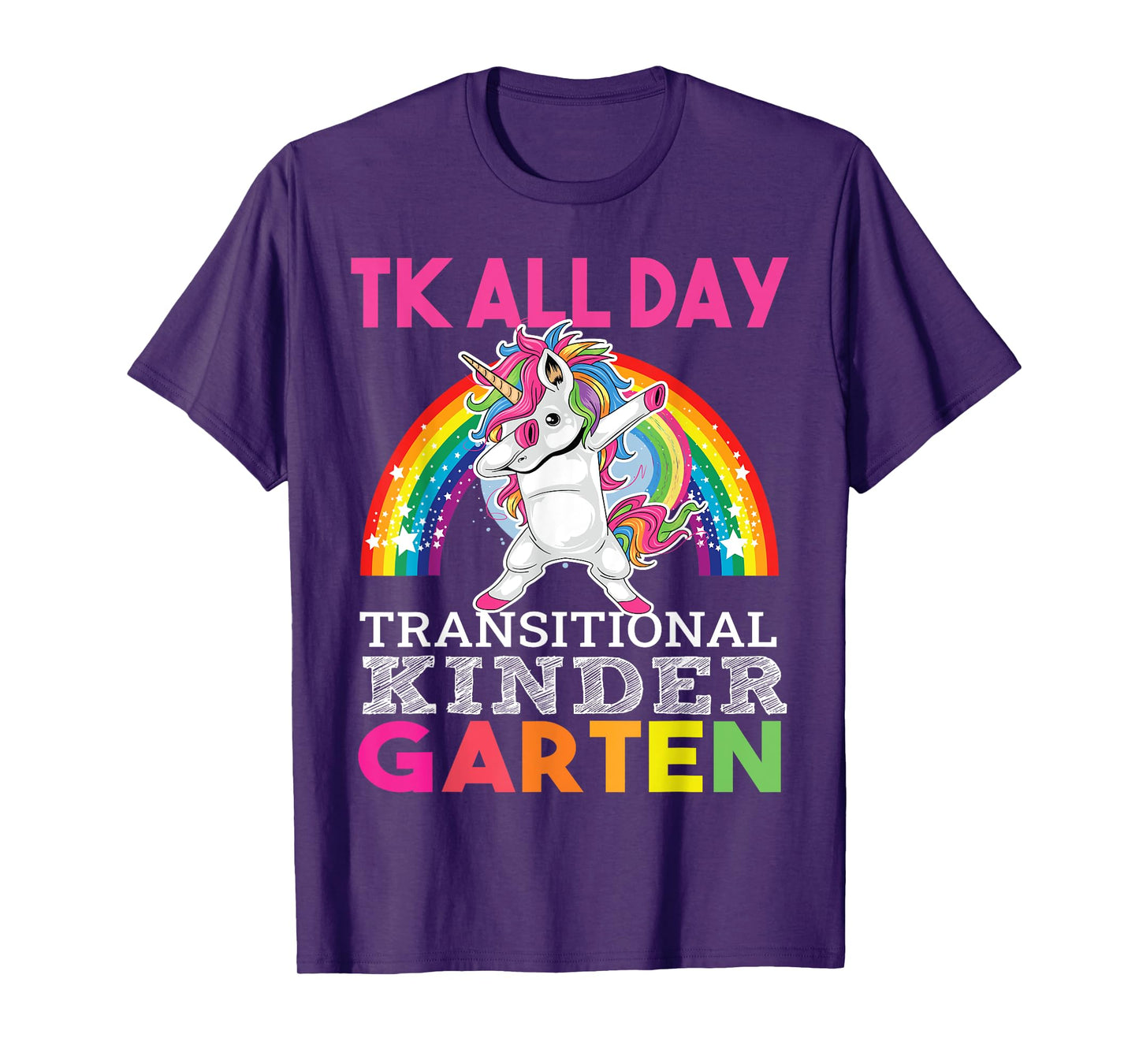 TK All Day Transitional Kindergarten Dabbing Unicorn T-Shirt