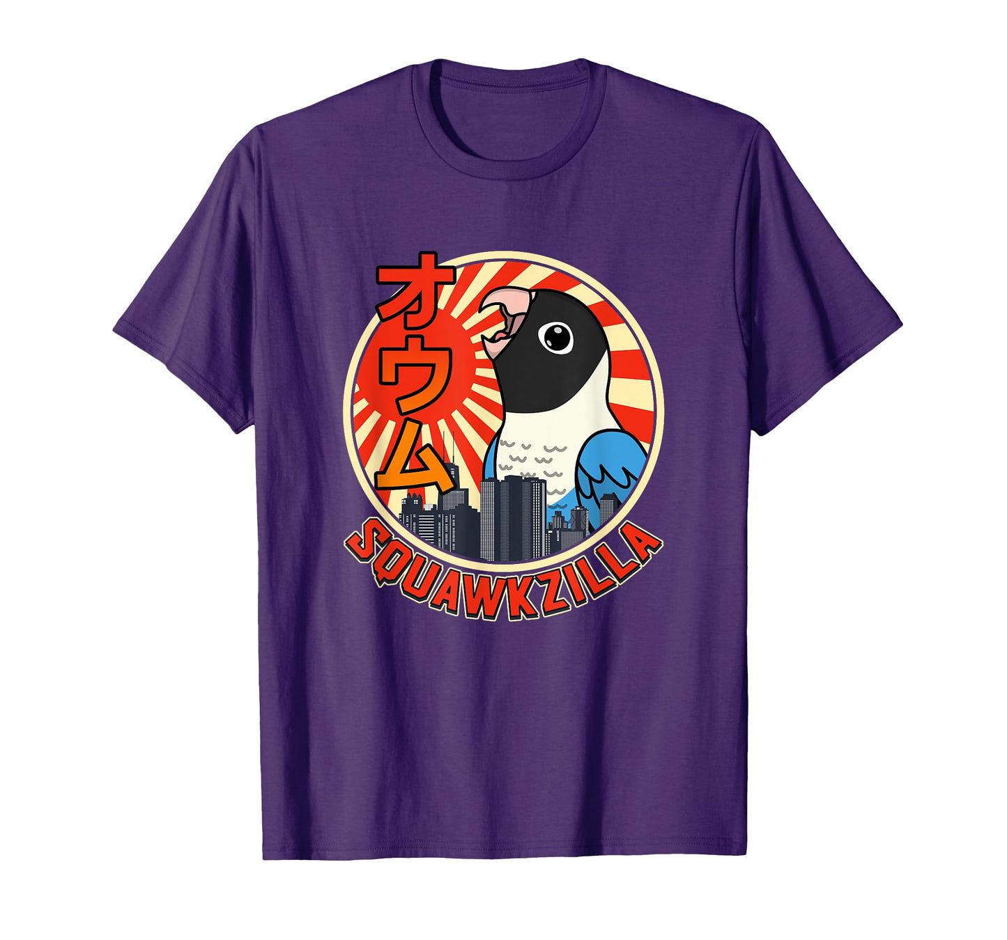Squawkzilla Parrot I Screaming Blue-masked Lovebird T-Shirt