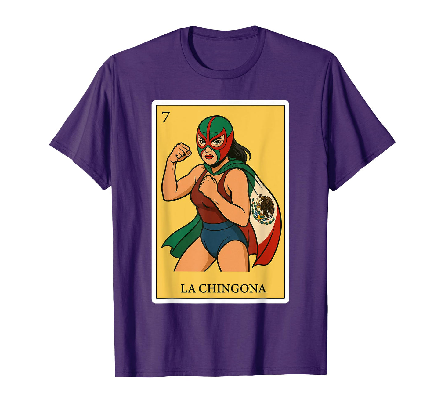 La Chingona Luchadora Funny Spanish-Mexican Bingo Gift Women T-Shirt
