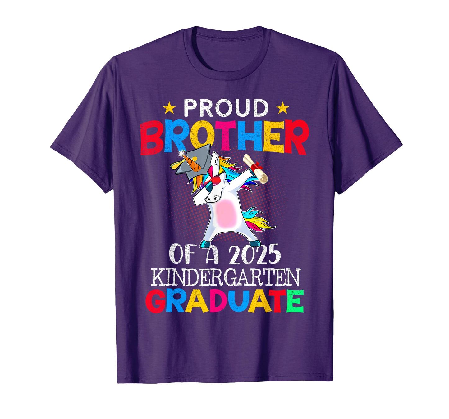 Proud Brother Of A 2025 Kindergarten Graduate Unicorn Dab T-Shirt