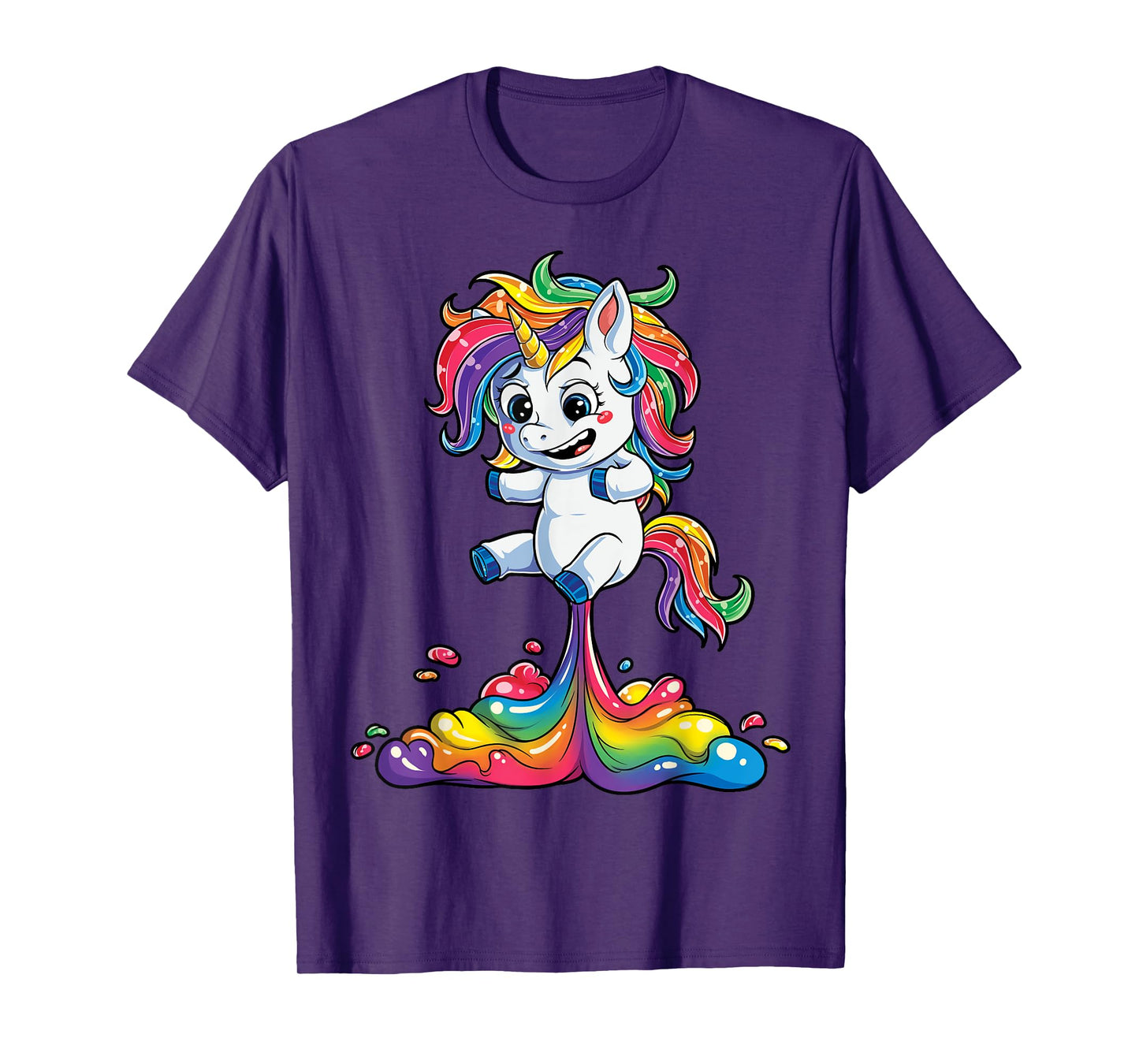 Unicorn Fart Funny Girls Kids Women Rainbow Gifts Squad T-Shirt