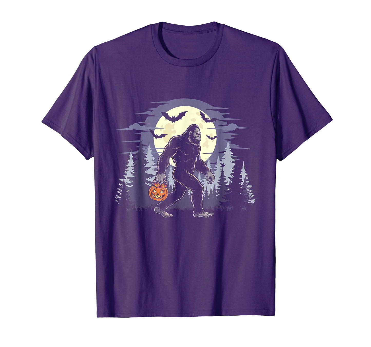 Halloween Bigfoot Sasquatch Lover Spooky Season Men Boys T-Shirt