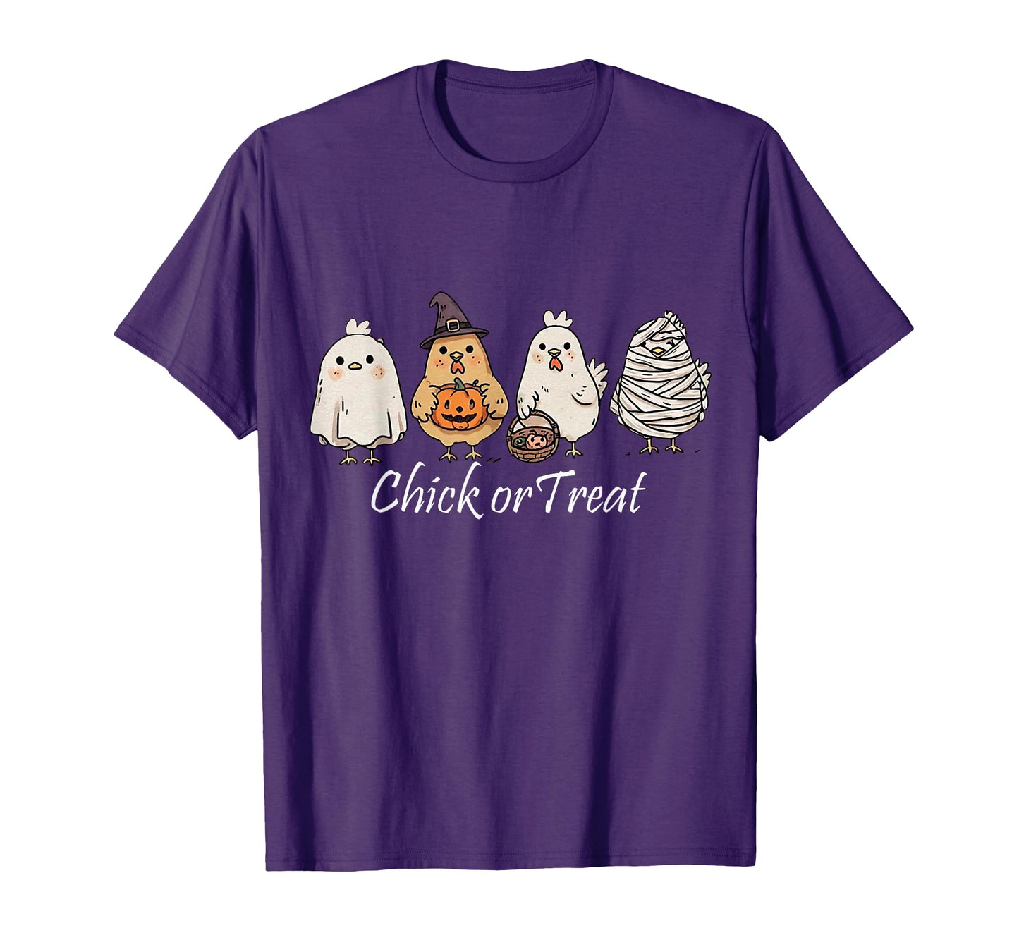 Chicken Chick Or Treat Funny Halloween Costume Chicken Lover T-Shirt
