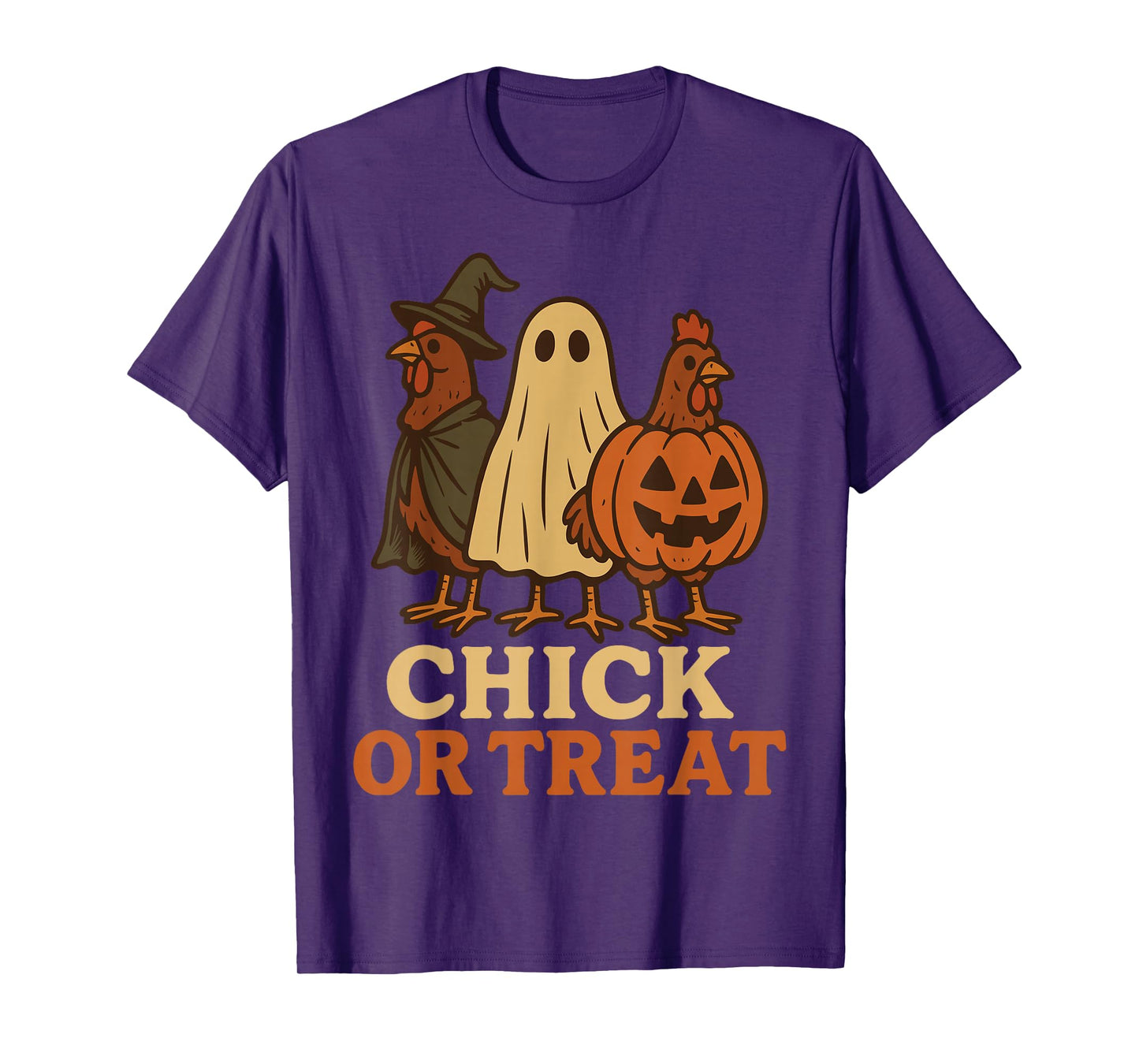 Chick or Treat Farming Funny Chicken Halloween Costume T-Shirt