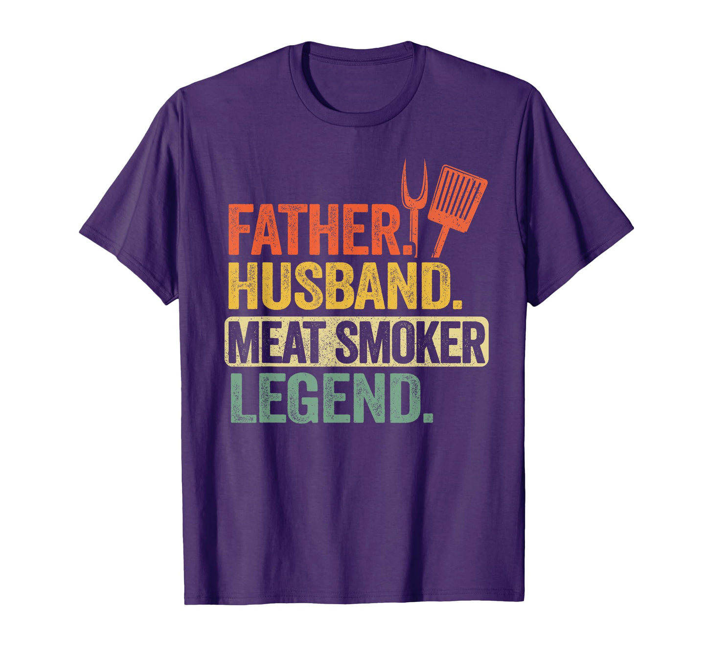 Father Husband Meat Smoker Legend Grilling Dad Meat Smoking T-Shirt