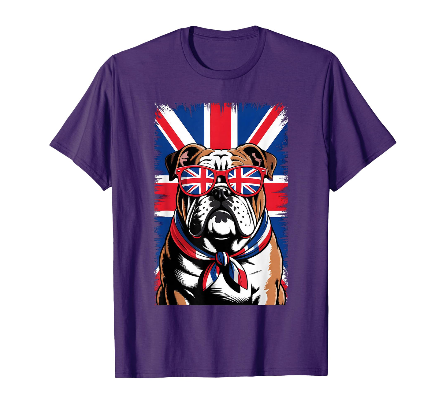 Union Jack Funny Bulldog UK Flag British Kids Boys Girls Men T-Shirt