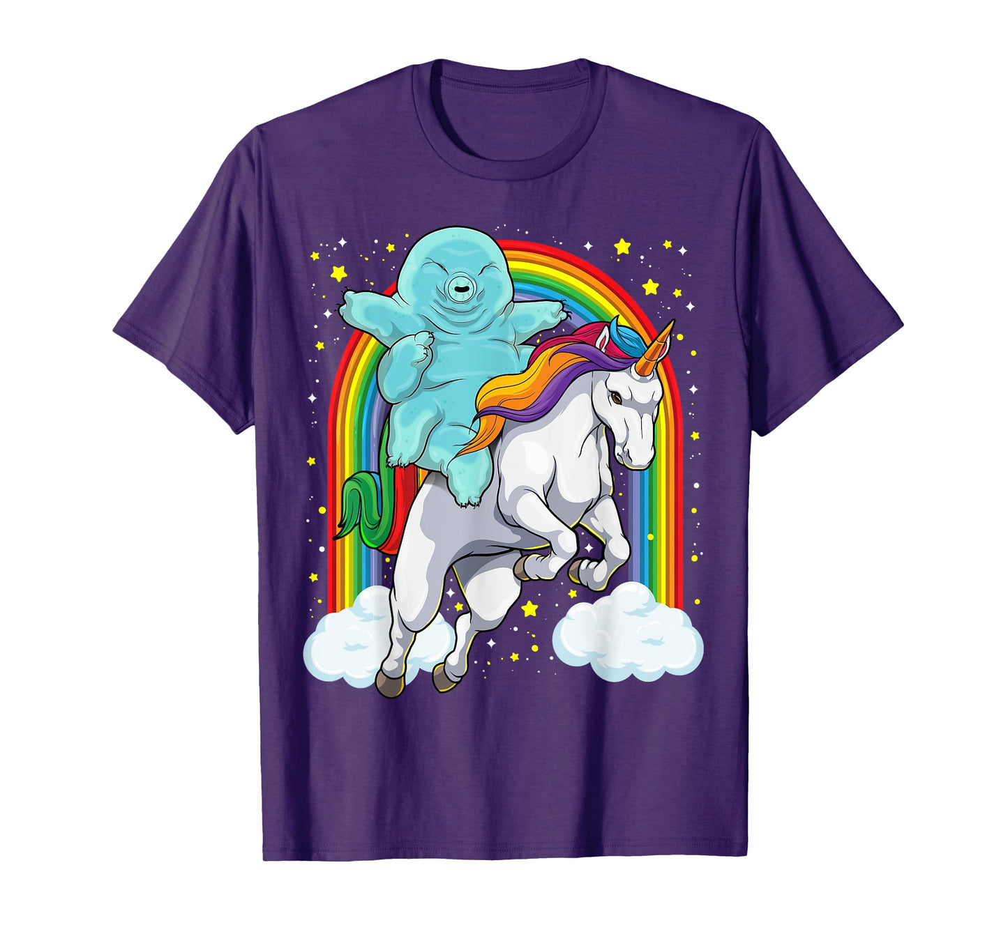 Tardigrade Riding Unicorn Funny Magical Tardigrade Unicorn T-Shirt