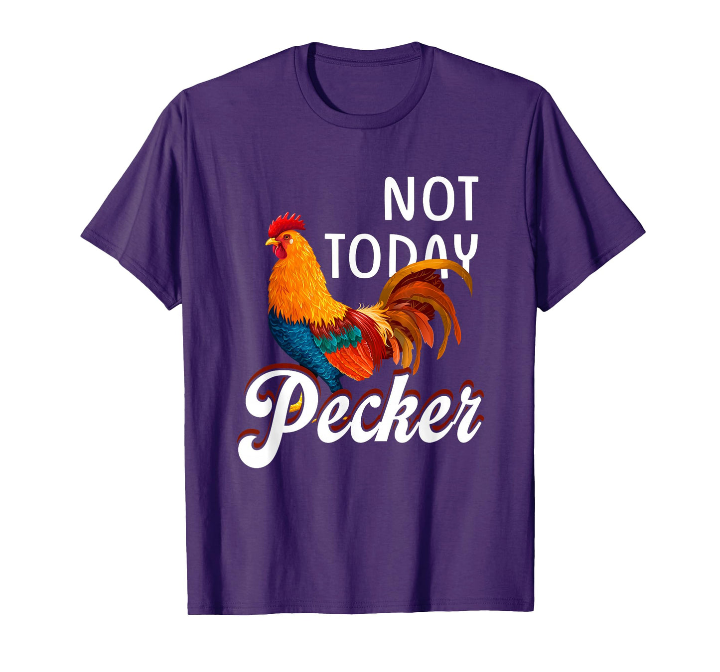 Not s Today Pecker Chicken Lover Farmer Crazy ChickenLady T-Shirt