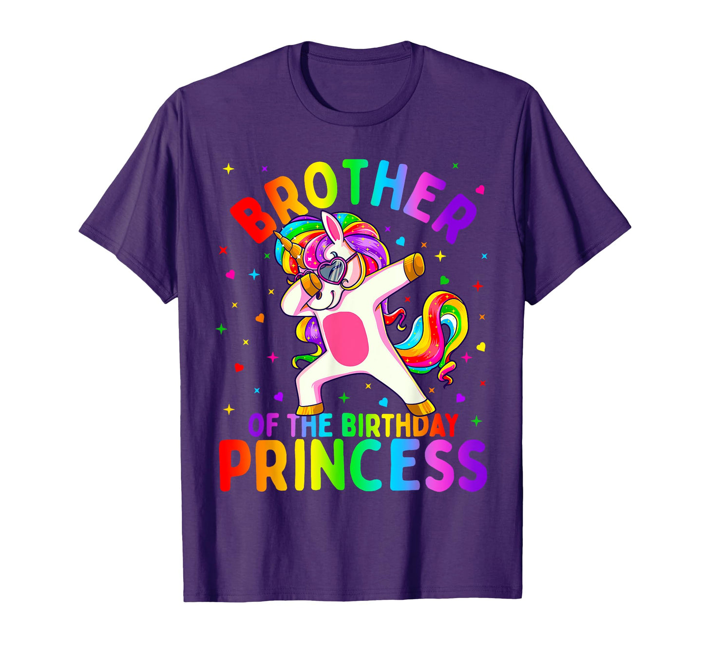 Brother of the Birthday Princess Girl Dabbing Unicorn T-Shirt