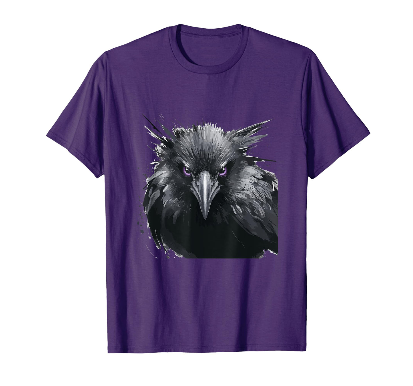 Black Raven Bird Graphic For Gothic Kids Women Men Cute Crow T-Shirt