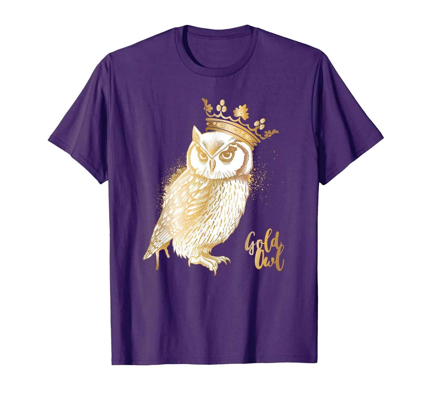 Crowned Golden Owl King Owl lovers T-Shirt