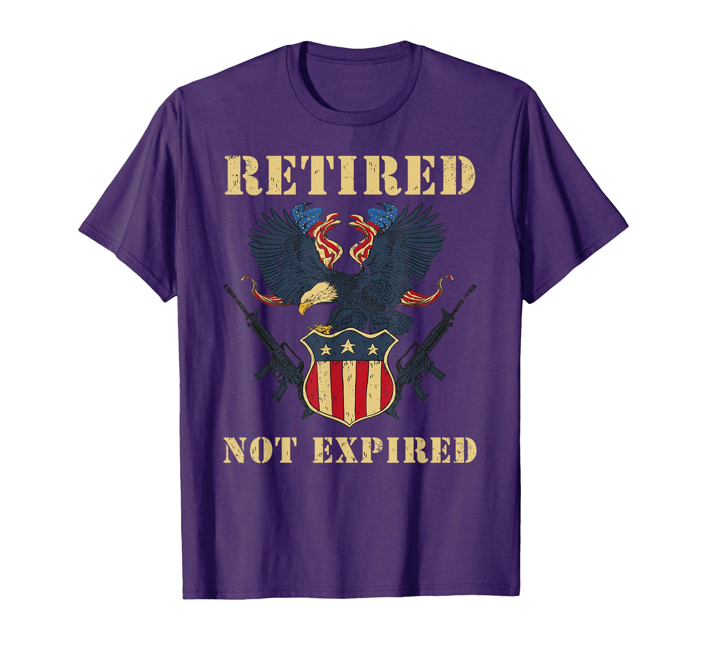 Retired Not Expired Military Veteran Army Proud Patriotic Women Men T-Shirt