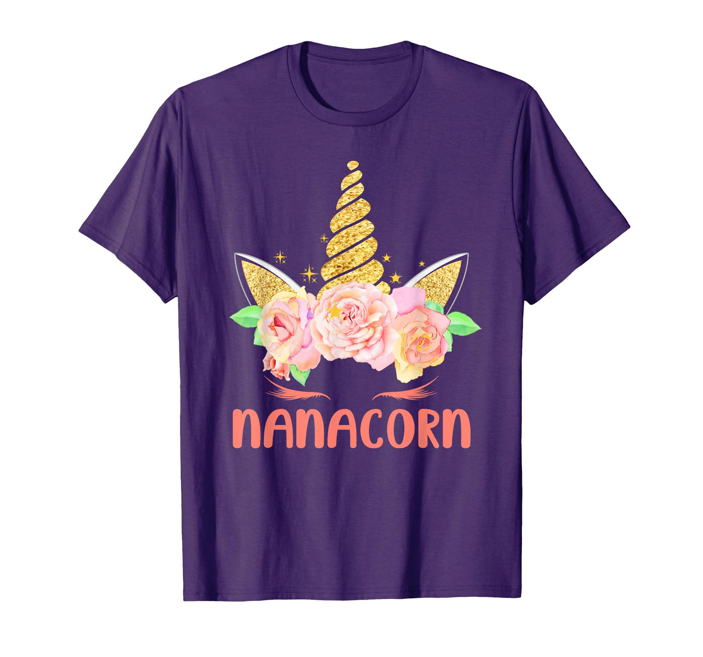 Funny Nanacorn Unicorn Mama Lover Family Matching Costume T-Shirt