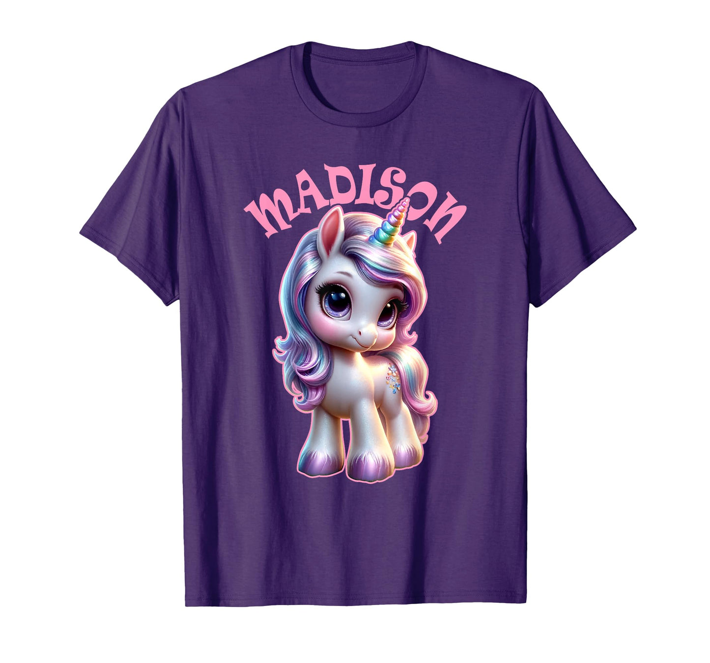 Madison Cute Unicorn Design for Girls Name Madison T-Shirt