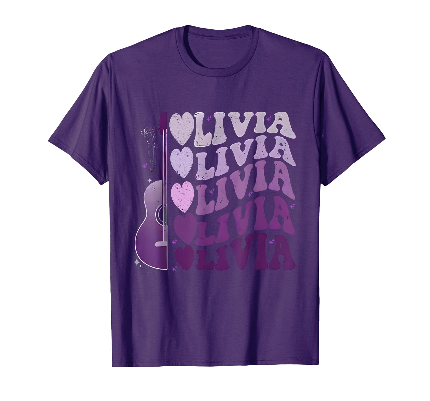 Funny Girl Retro Olivia First Name Personalized Groovy 80's T-Shirt