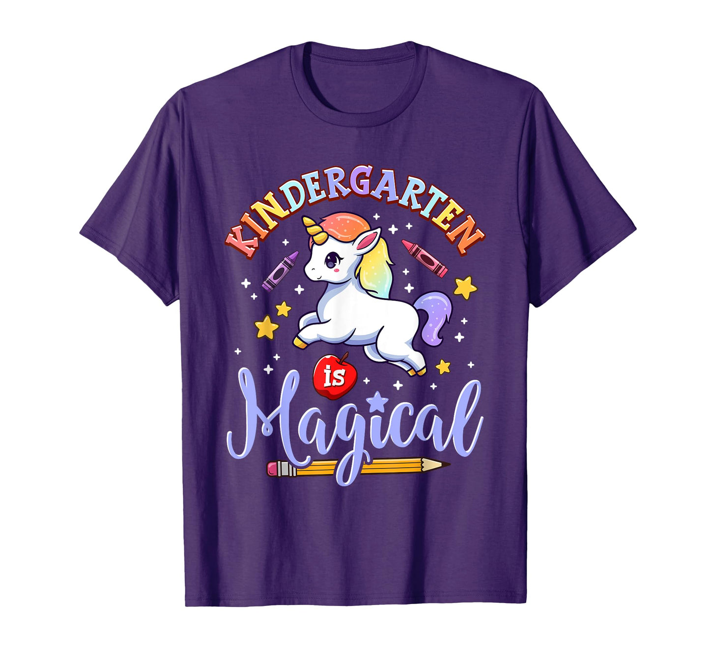Cute Unicorn Kindergarten Is Magical Teacher Women Girl T-Shirt