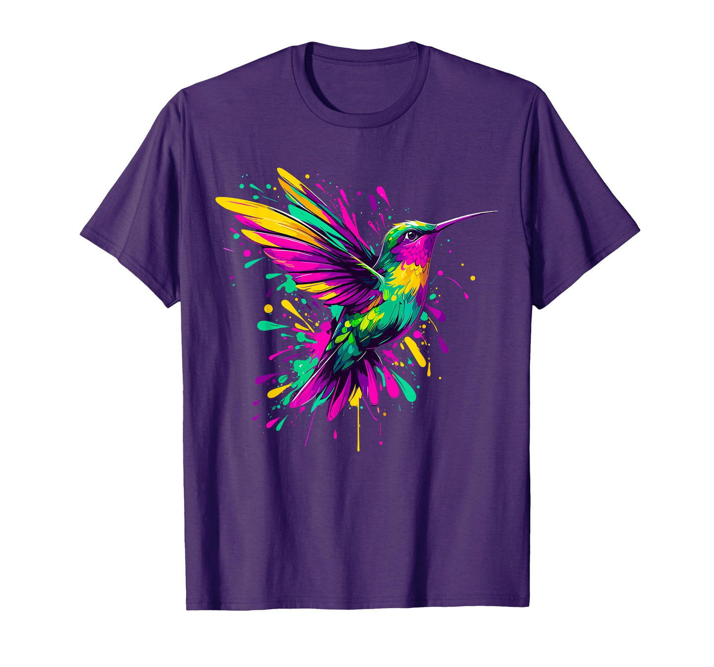 Hummingbird Watercolor Art T-Shirt