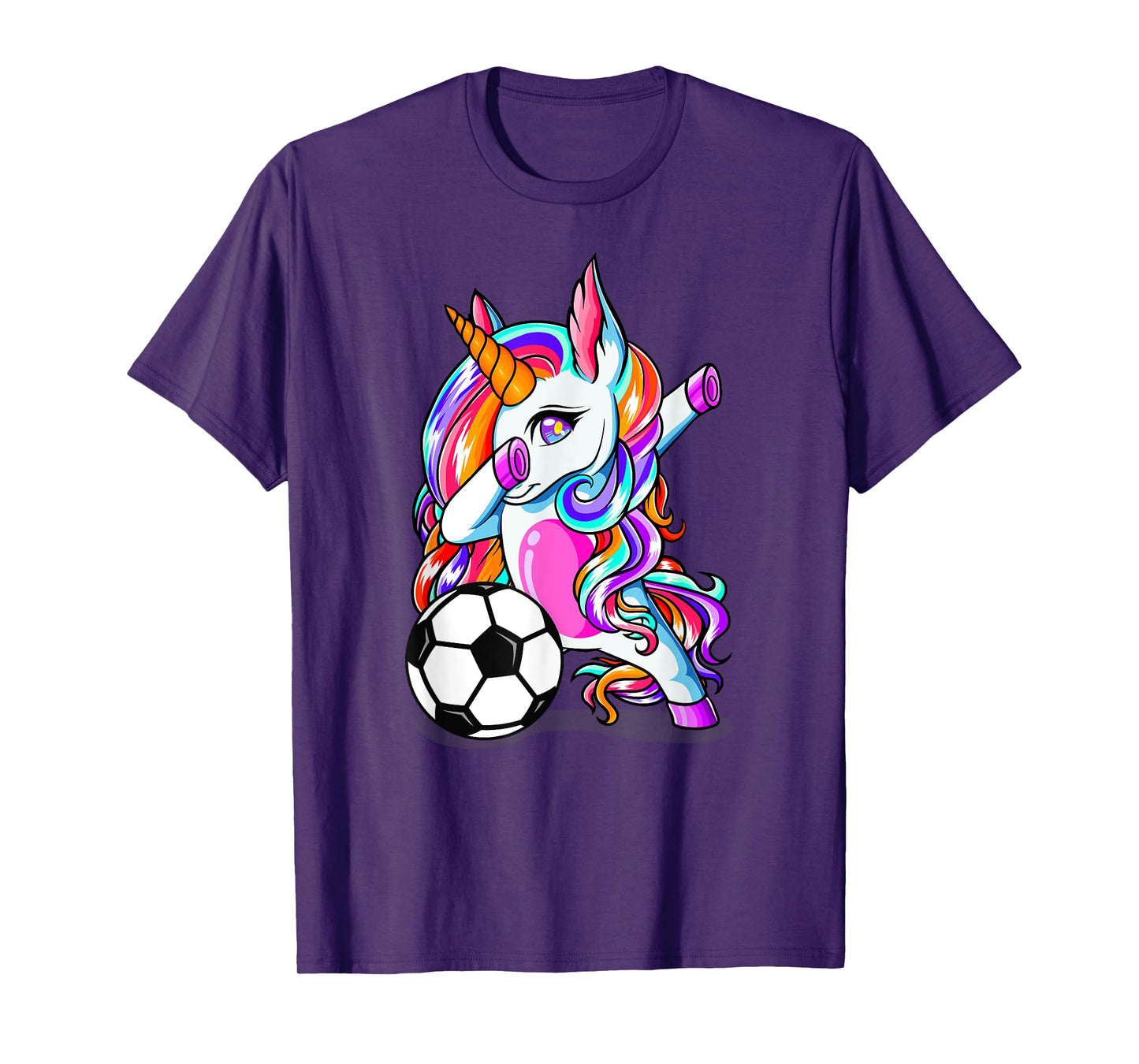 Dabbing Unicorn Football Funny Sport Soccer Lover Girl Gifts T-Shirt