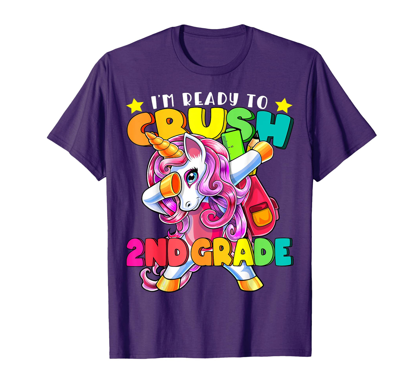Crush 2nd Grade Dabbing Unicorn Back to School Girls Gift T-Shirt