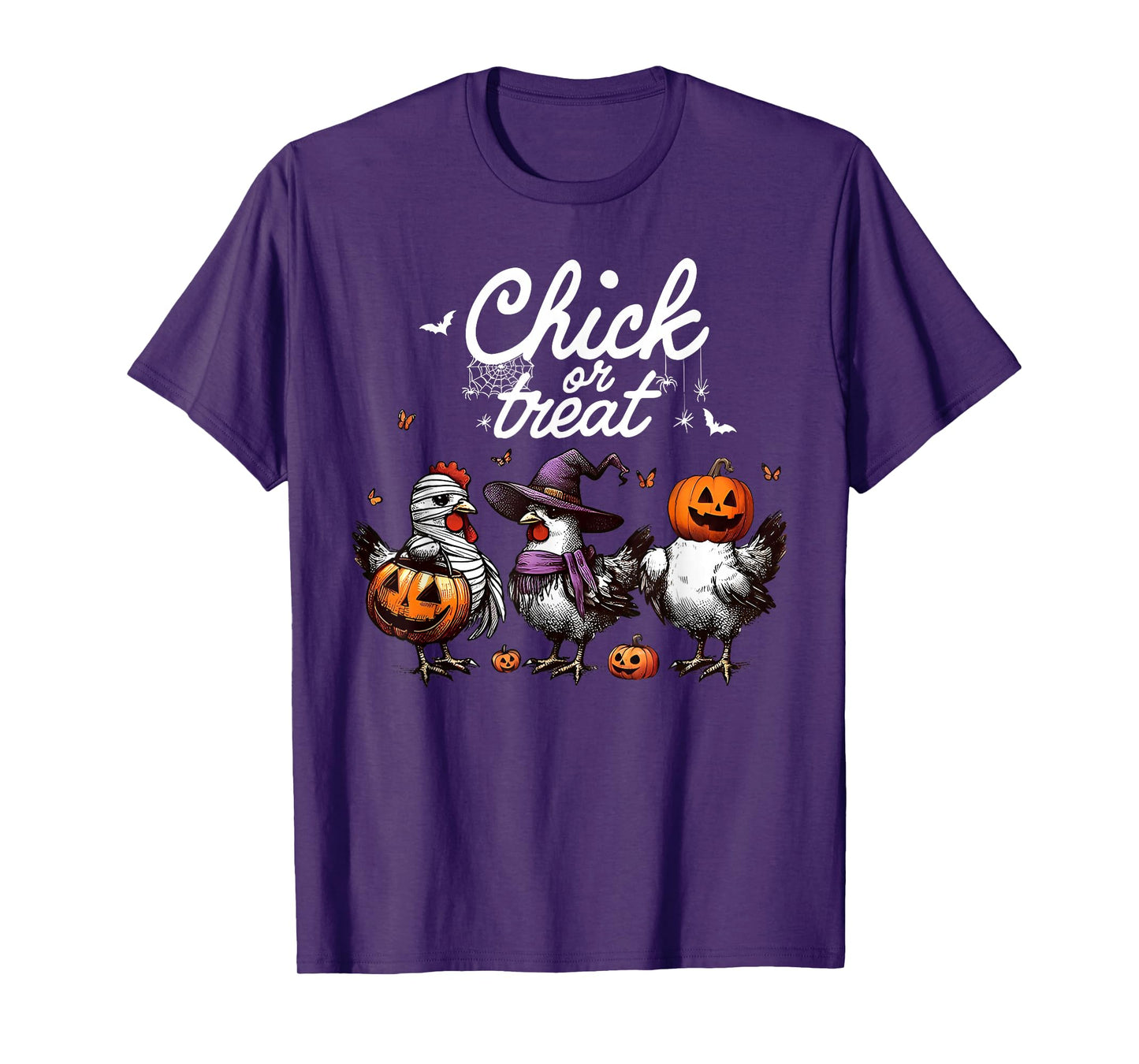 Chick Or Treat Jack O Lantern Halloween Chickens Ghost Mummy T-Shirt