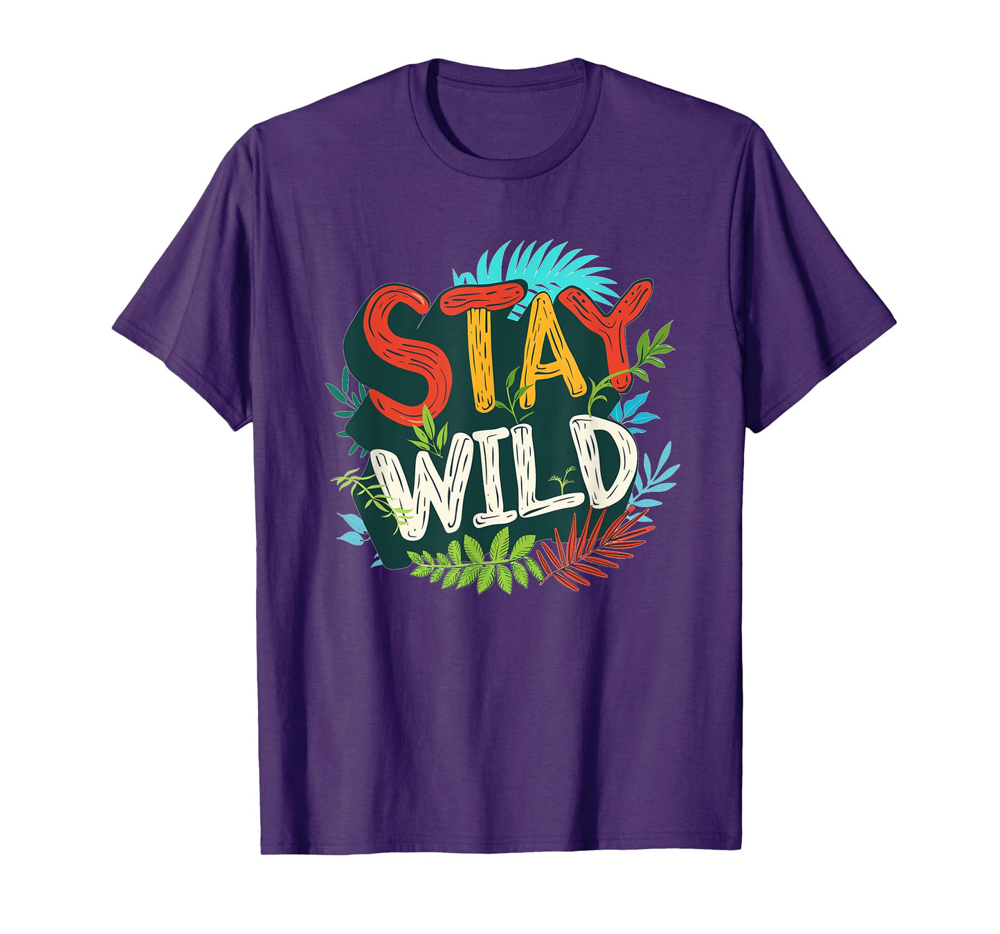 Multicolor Stay Wild Emblem T-Shirt