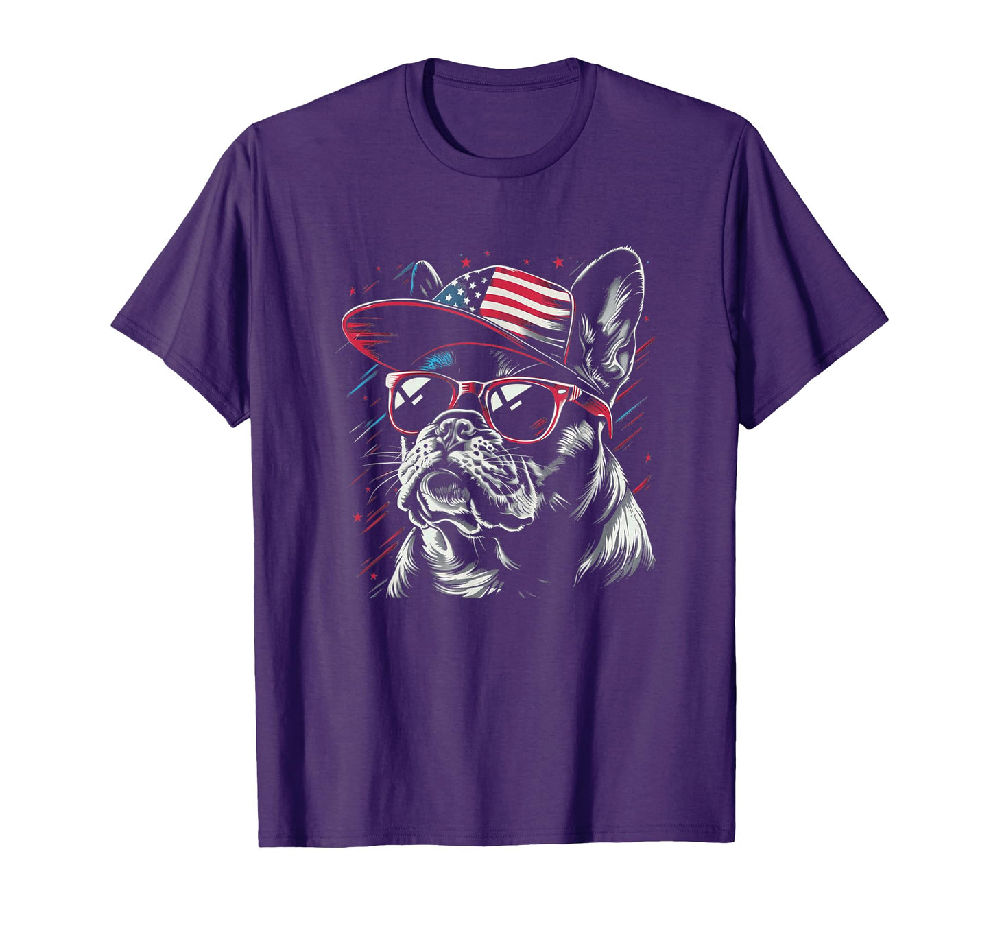 Funny 4th of July French Bulldog Dog Lover Frenchie Women Kids Men T-Shirt