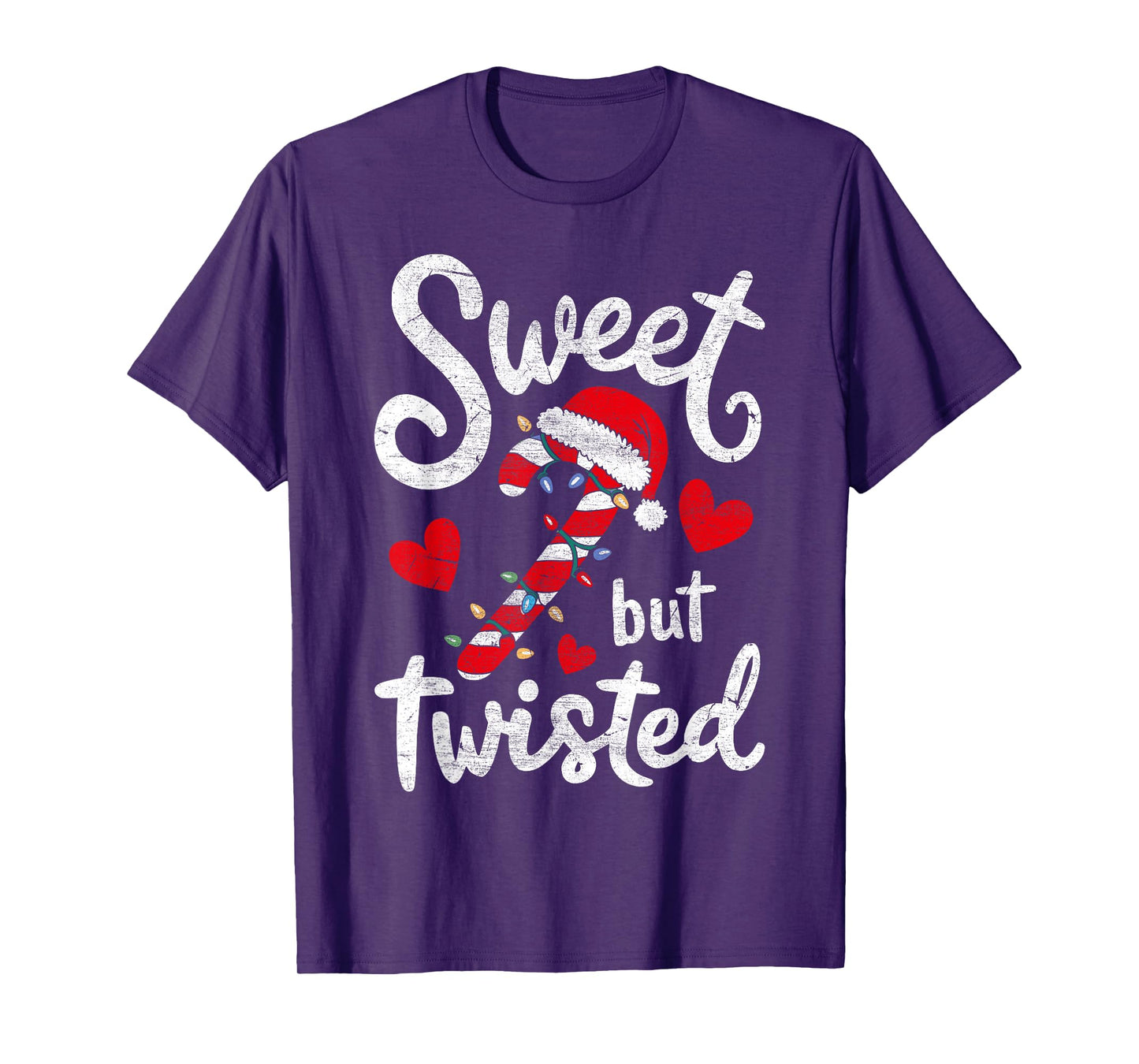Sweet But Twisted Funny Christmas Candy Cane Xmas Holiday T-Shirt