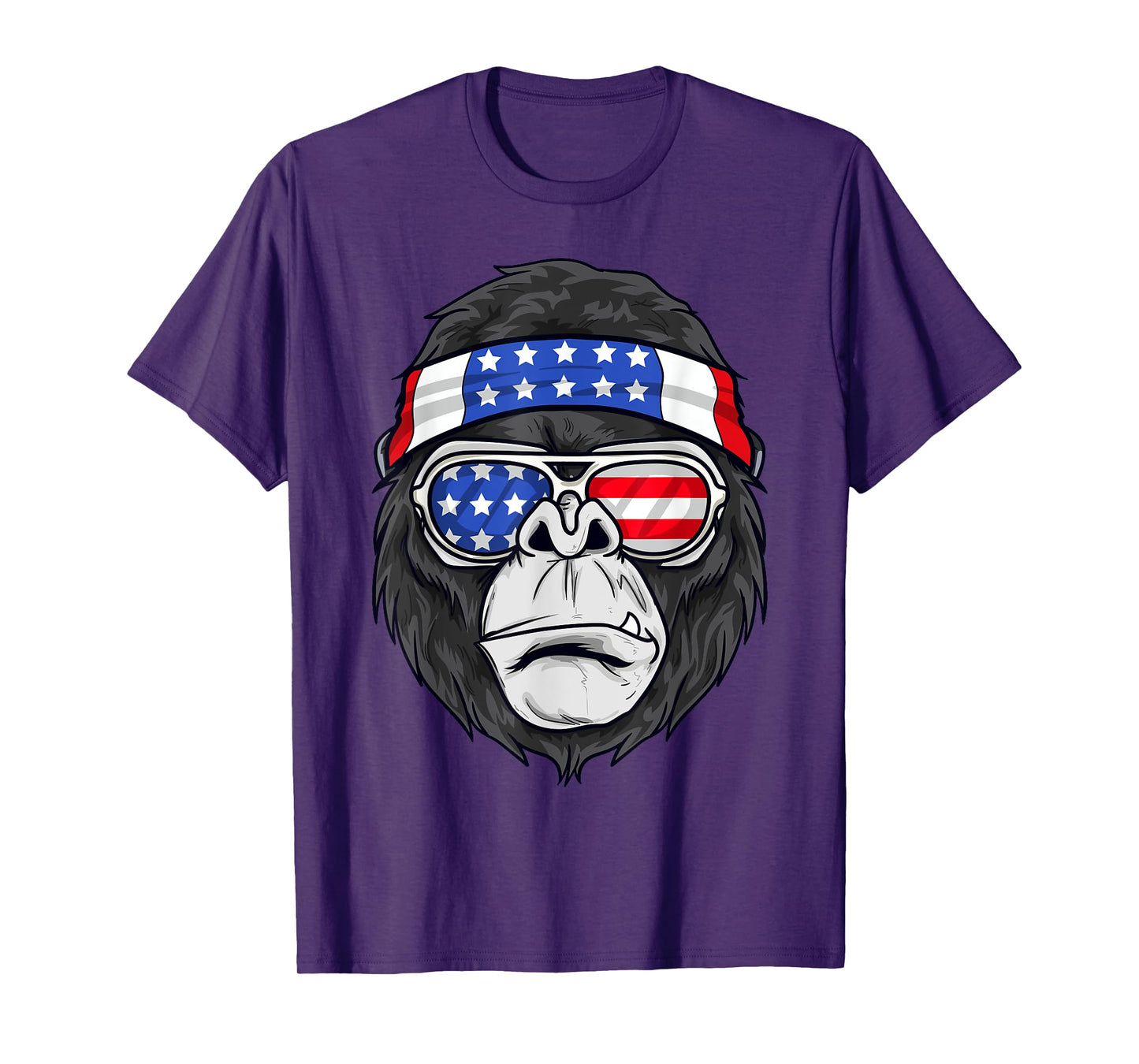 July 4th USA - Funny Patriotic Gorilla Women Kids Men T-Shirt
